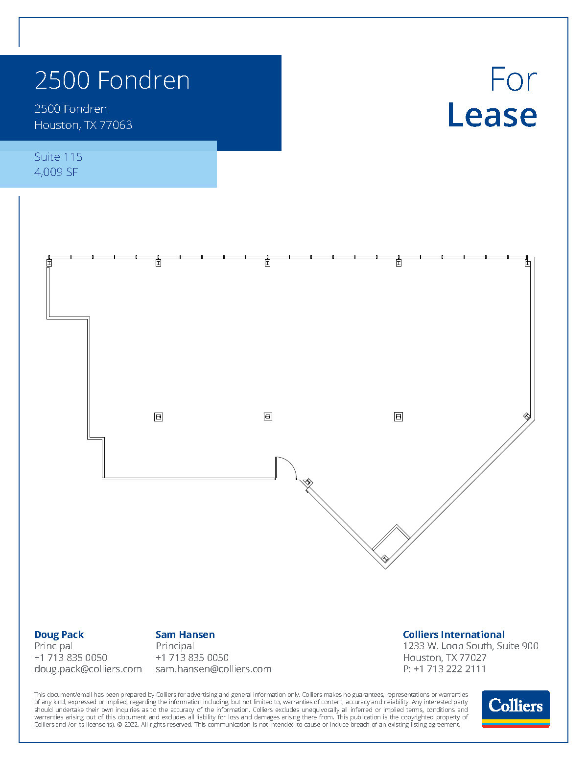 2500 Fondren Rd, Houston, TX en alquiler Plano de la planta- Imagen 1 de 1