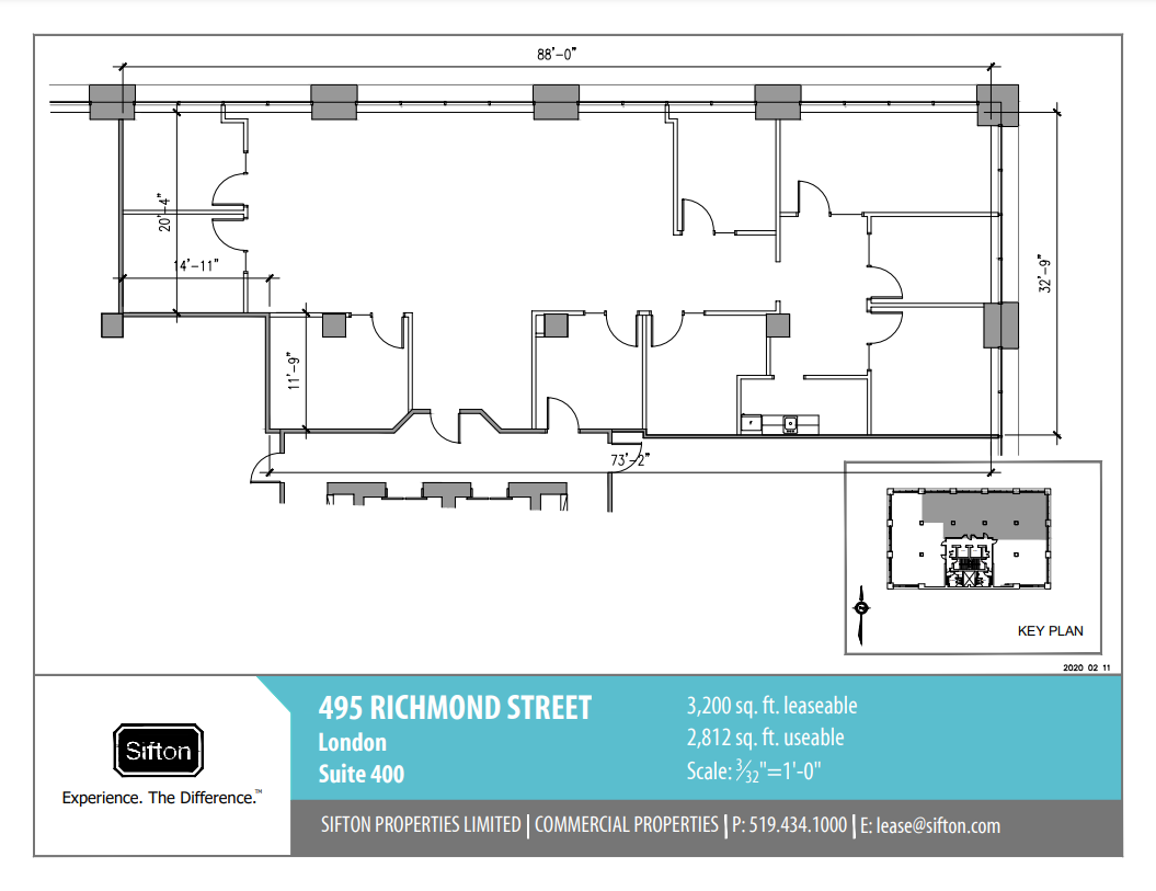 495 Richmond St, London, ON en alquiler Plano de la planta- Imagen 1 de 1