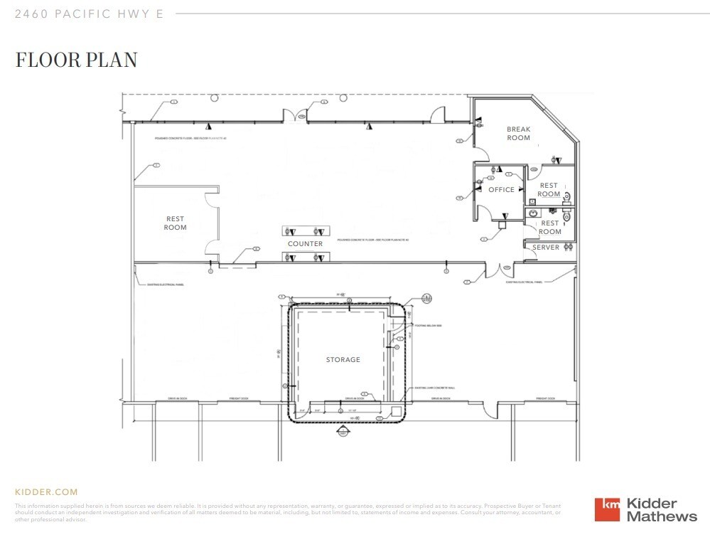 2460 Pacific Hwy E, Tacoma, WA en alquiler Plano de la planta- Imagen 1 de 1