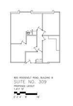 800 Roosevelt Rd, Glen Ellyn, IL en alquiler Plano de la planta- Imagen 1 de 1