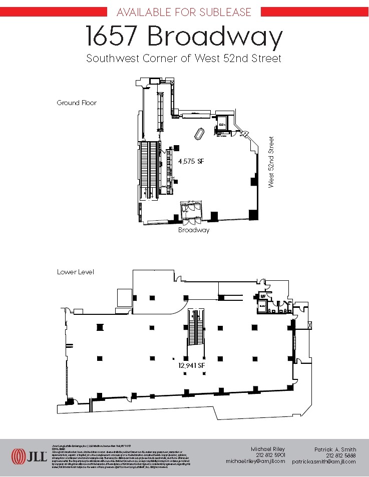 226 W 52nd St, New York, NY en alquiler Plano de la planta- Imagen 1 de 2