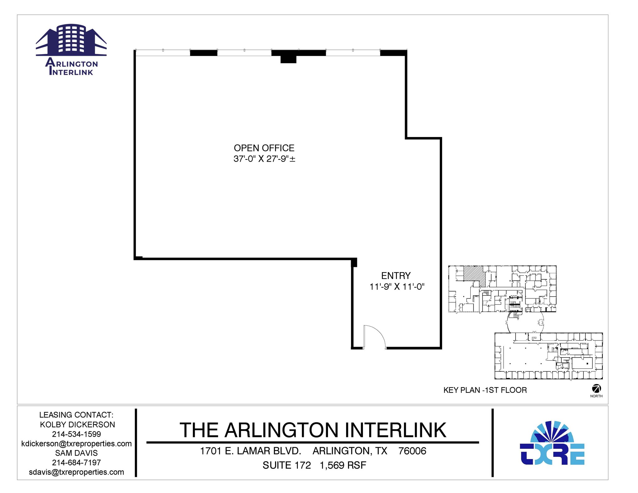 1701 E Lamar Blvd, Arlington, TX en alquiler Plano de la planta- Imagen 1 de 1