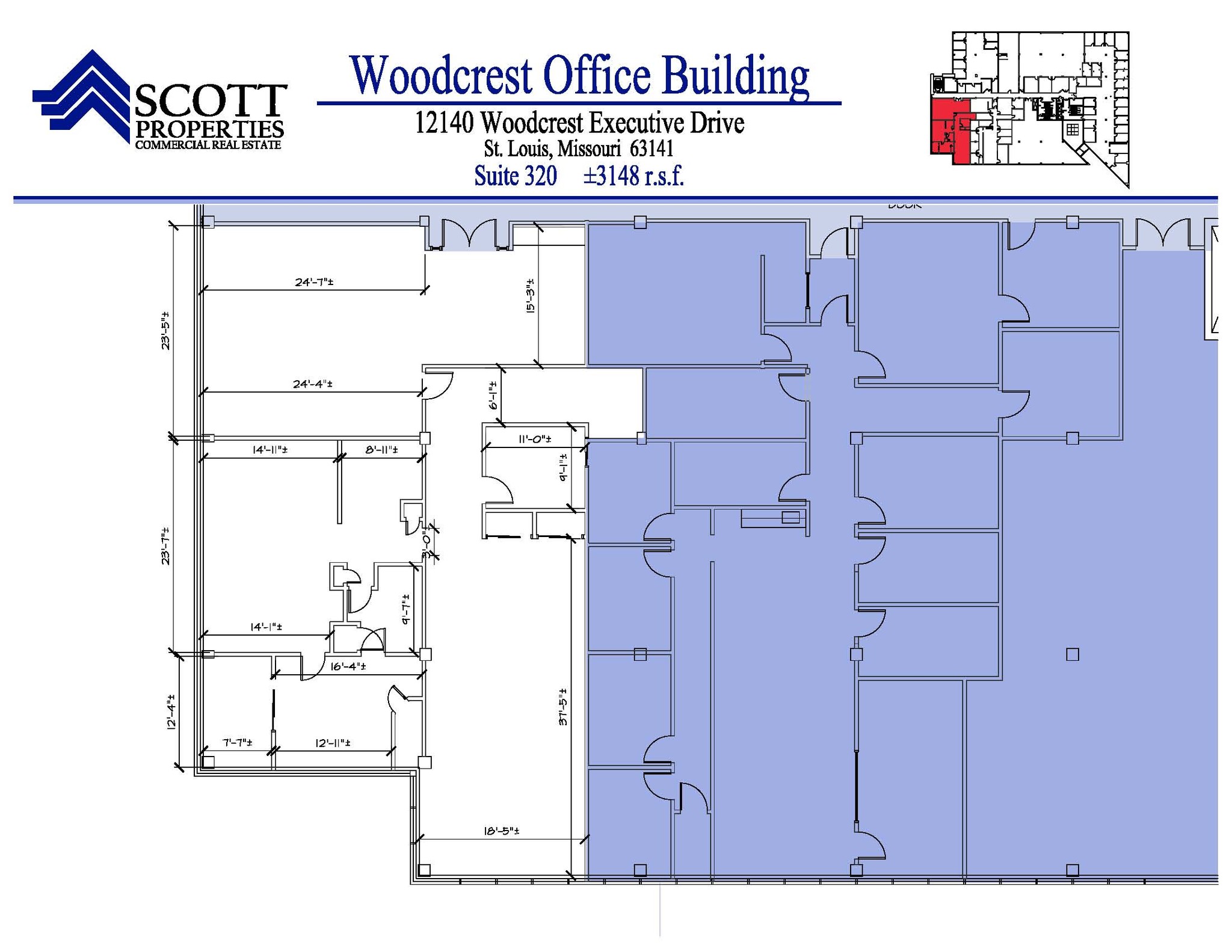 12140 Woodcrest Exec Dr, Creve Coeur, MO en alquiler Plano de la planta- Imagen 1 de 1