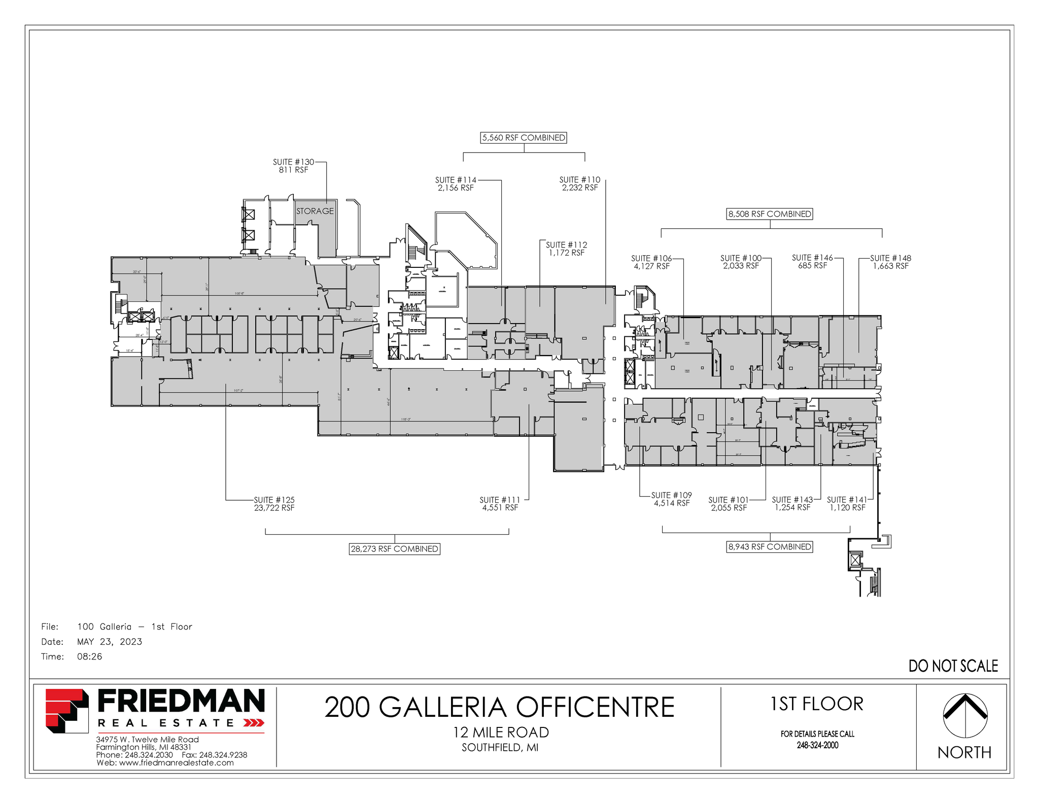 200 Galleria Officentre, Southfield, MI en venta Plano de la planta- Imagen 1 de 1