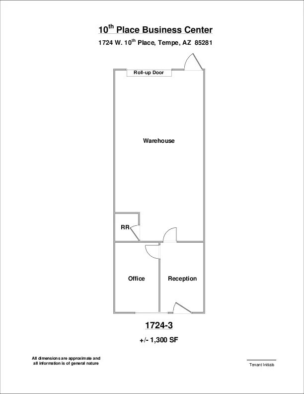 1724 W 10th Pl, Tempe, AZ en alquiler Plano de la planta- Imagen 1 de 1