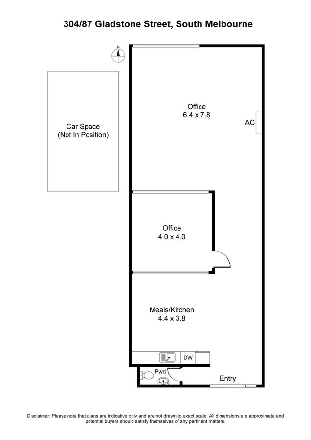 87 Gladstone St, SOUTH MELBOURNE, VIC 3205 - Unidad 3.04 -  - Plano de la planta - Image 1 of 8