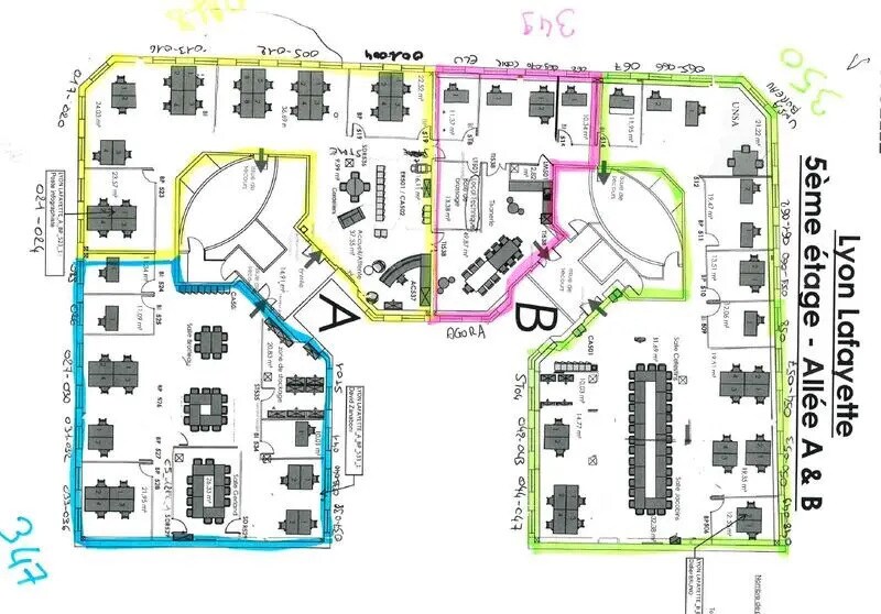 Oficina en Lyon en alquiler - Plano de la planta - Imagen 2 de 4