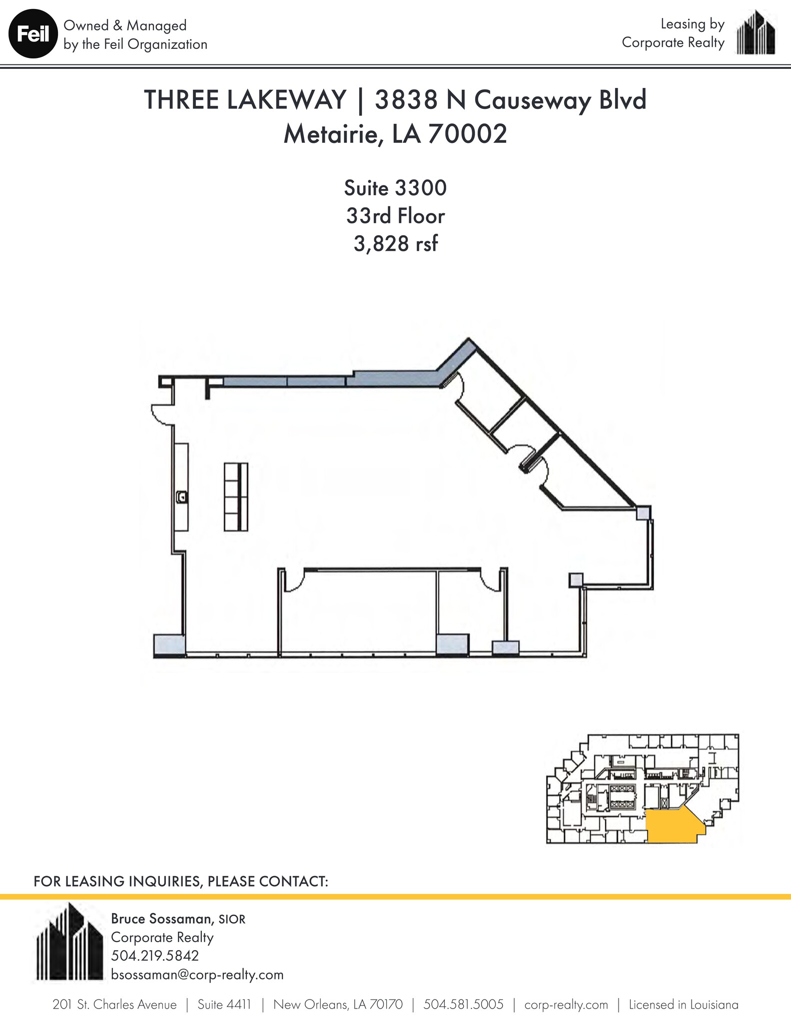 3900 N Causeway Blvd, Metairie, LA en alquiler Plano del sitio- Imagen 1 de 1