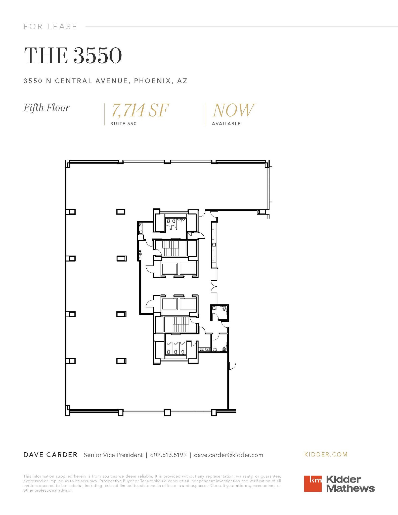 3550 N Central Ave, Phoenix, AZ en alquiler Plano de la planta- Imagen 1 de 1