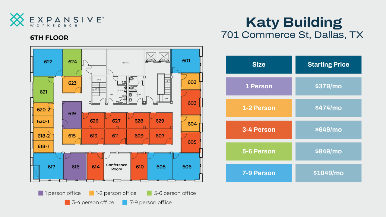 701 Commerce St, Dallas, TX en alquiler Plano de la planta- Imagen 1 de 6