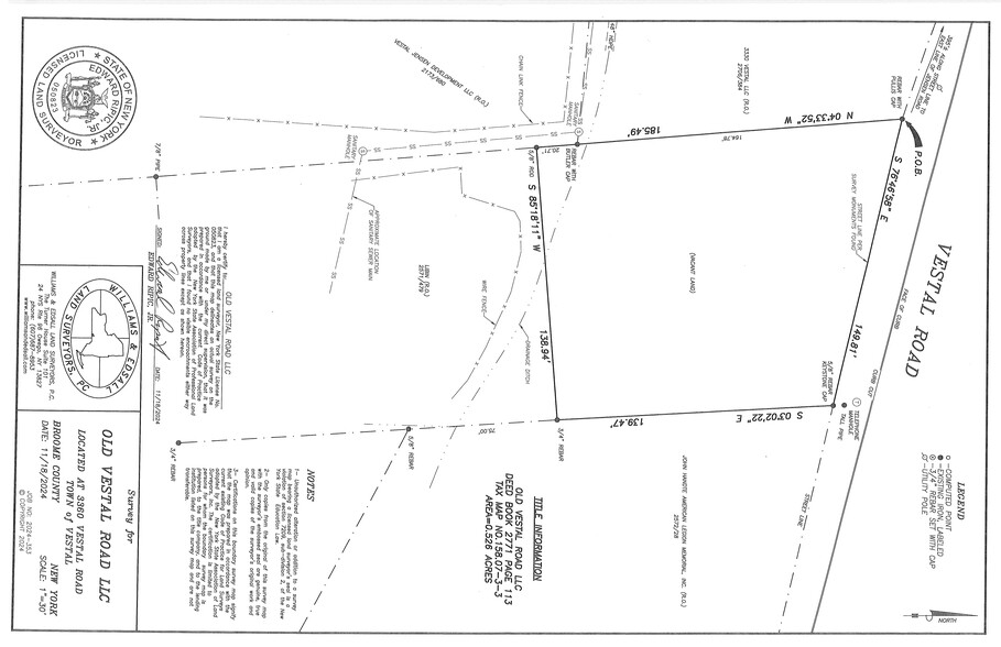 3360 Vestal Rd, Vestal, NY en venta - Plano del sitio - Imagen 2 de 2