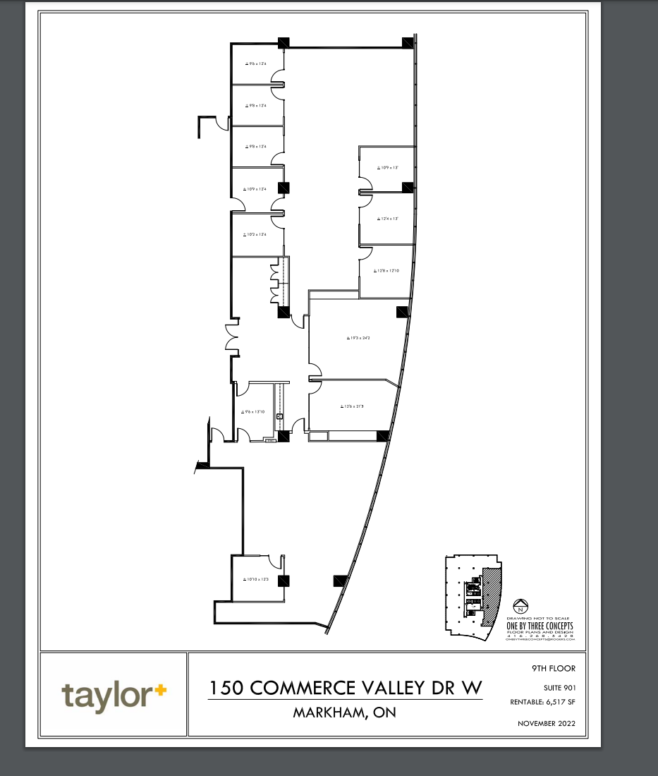 150 Commerce Valley Dr W, Markham, ON en venta Plano de la planta- Imagen 1 de 1