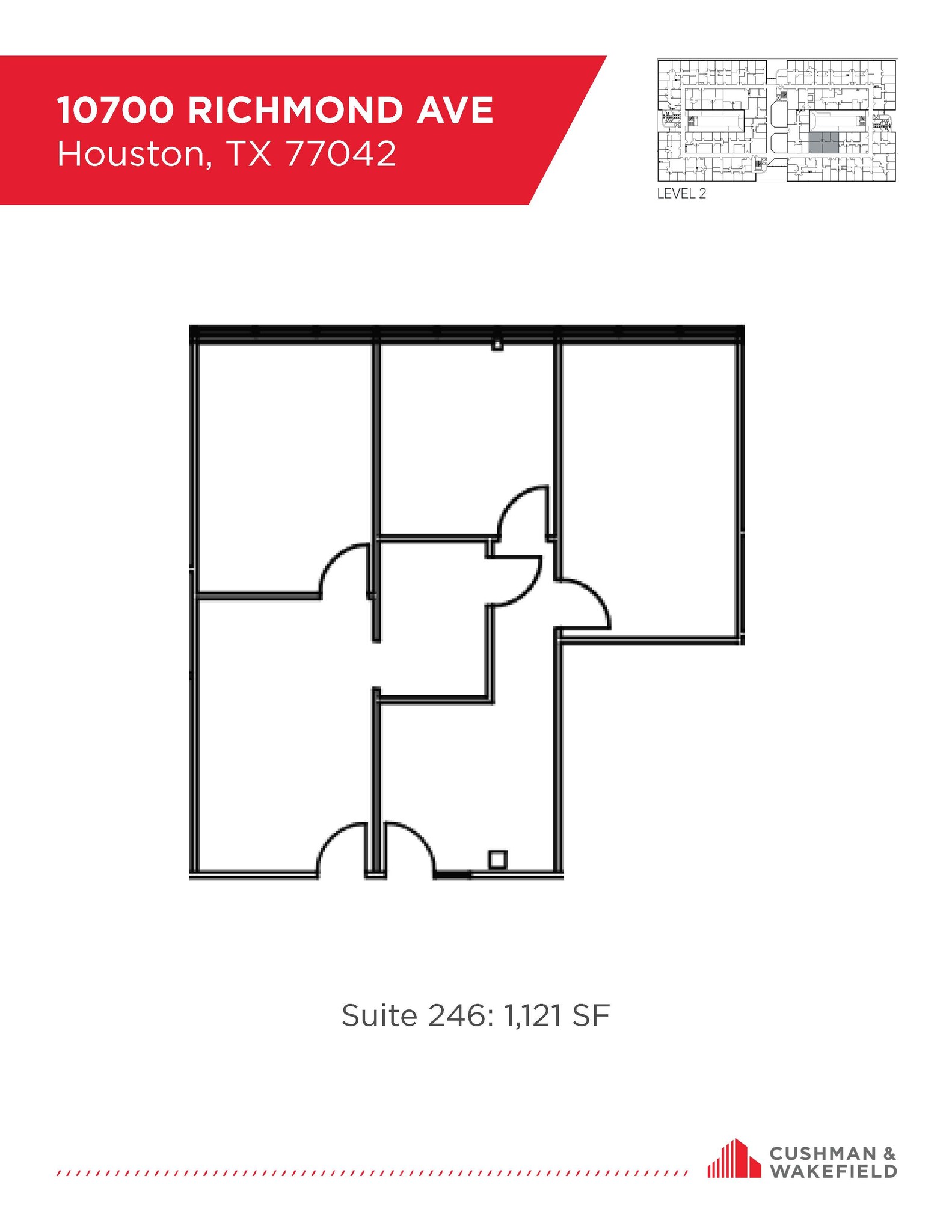 10700 Richmond Ave, Houston, TX en alquiler Plano de la planta- Imagen 1 de 1