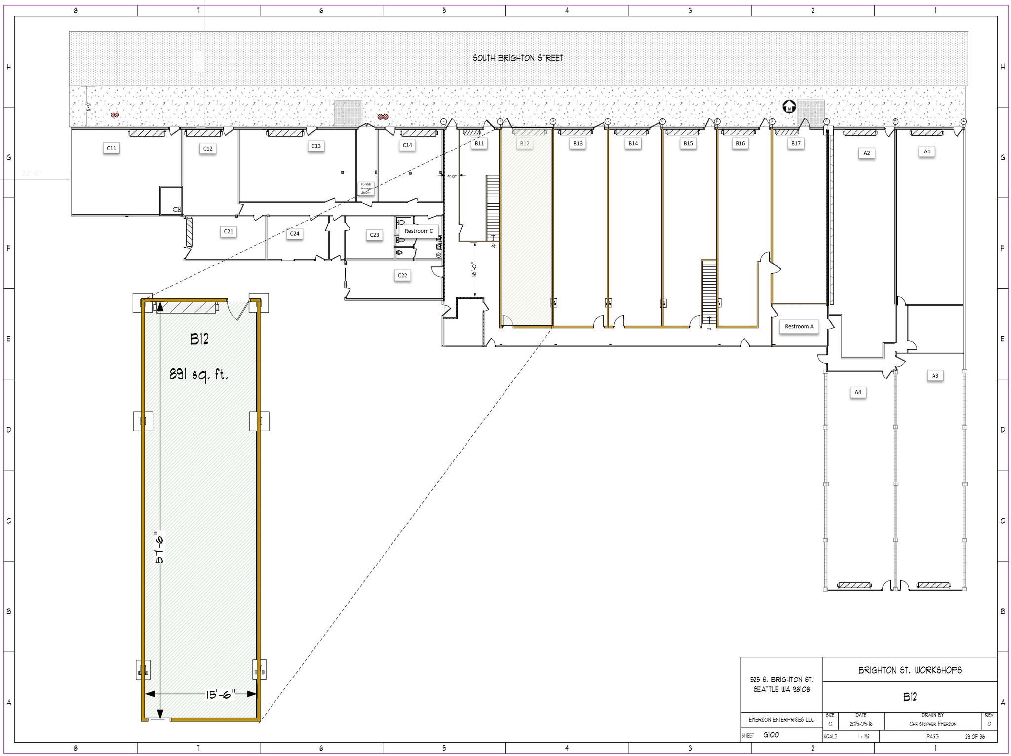 525 S Brighton St, Seattle, WA en alquiler Plano de la planta- Imagen 1 de 1