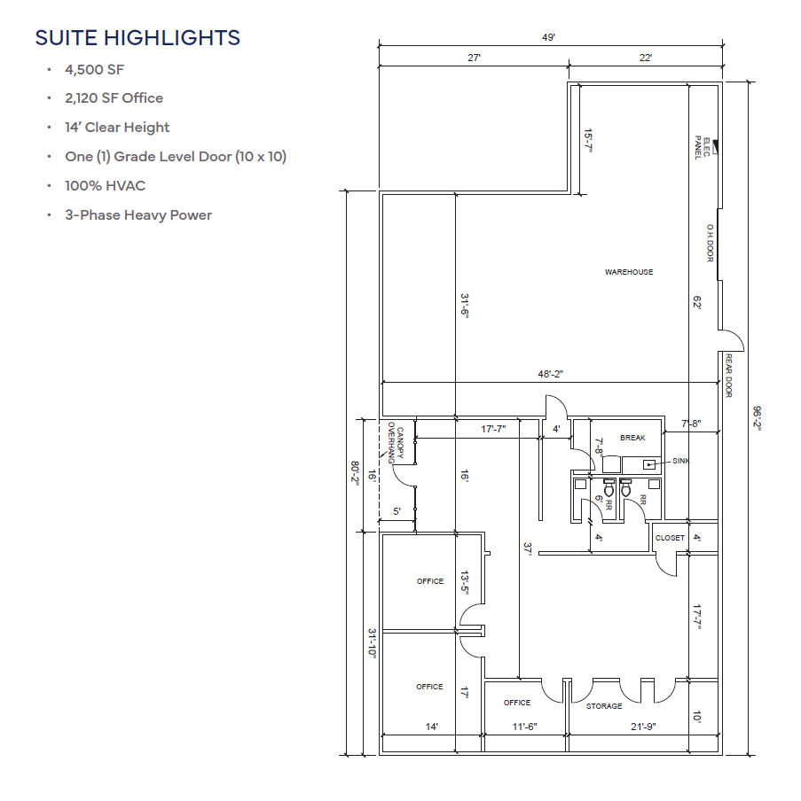 1109 S Airport Cir, Euless, TX en alquiler Plano de la planta- Imagen 1 de 1