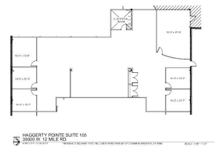 39300 W 12 Mile Rd, Farmington Hills, MI en alquiler Plano de la planta- Imagen 1 de 1