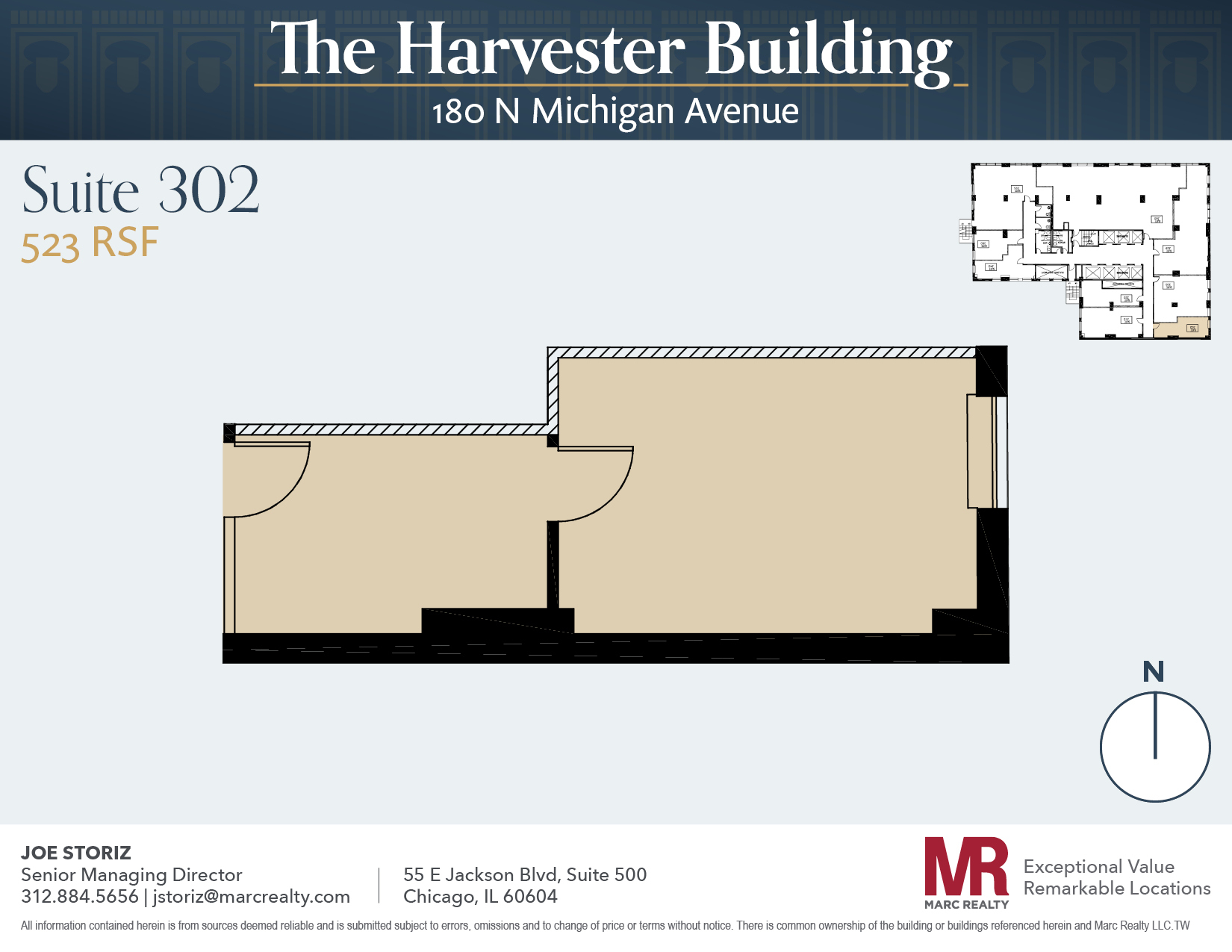 180 N Michigan Ave, Chicago, IL en alquiler Plano de la planta- Imagen 1 de 4