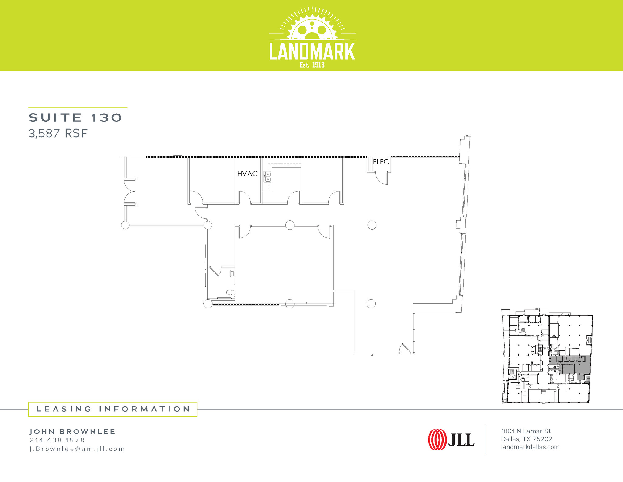 1801 N Lamar St, Dallas, TX en alquiler Plano de la planta- Imagen 1 de 2