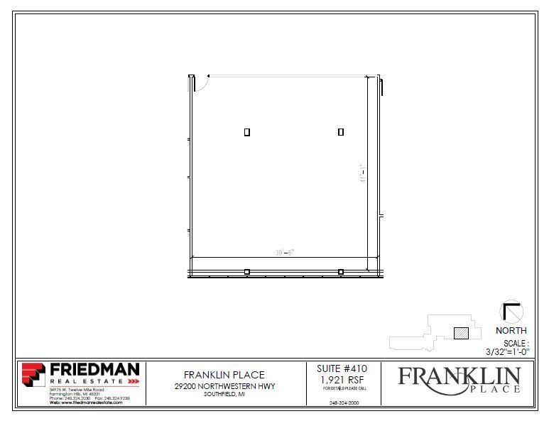 29200 Northwestern Hwy, Southfield, MI en alquiler Plano de la planta- Imagen 1 de 3