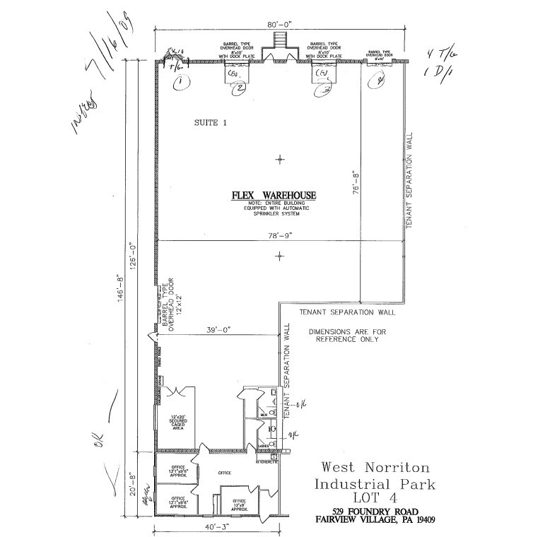 529 Foundry Rd, Norristown, PA en alquiler Plano de la planta- Imagen 1 de 1