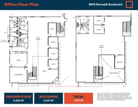 9615 Norwalk Blvd, Santa Fe Springs, CA en alquiler Plano de la planta- Imagen 2 de 3