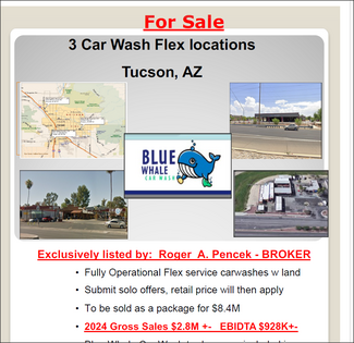 Más detalles para Car Wash  3 loc's $8.4M distressed sale- – Especializados en venta, Tucson, AZ