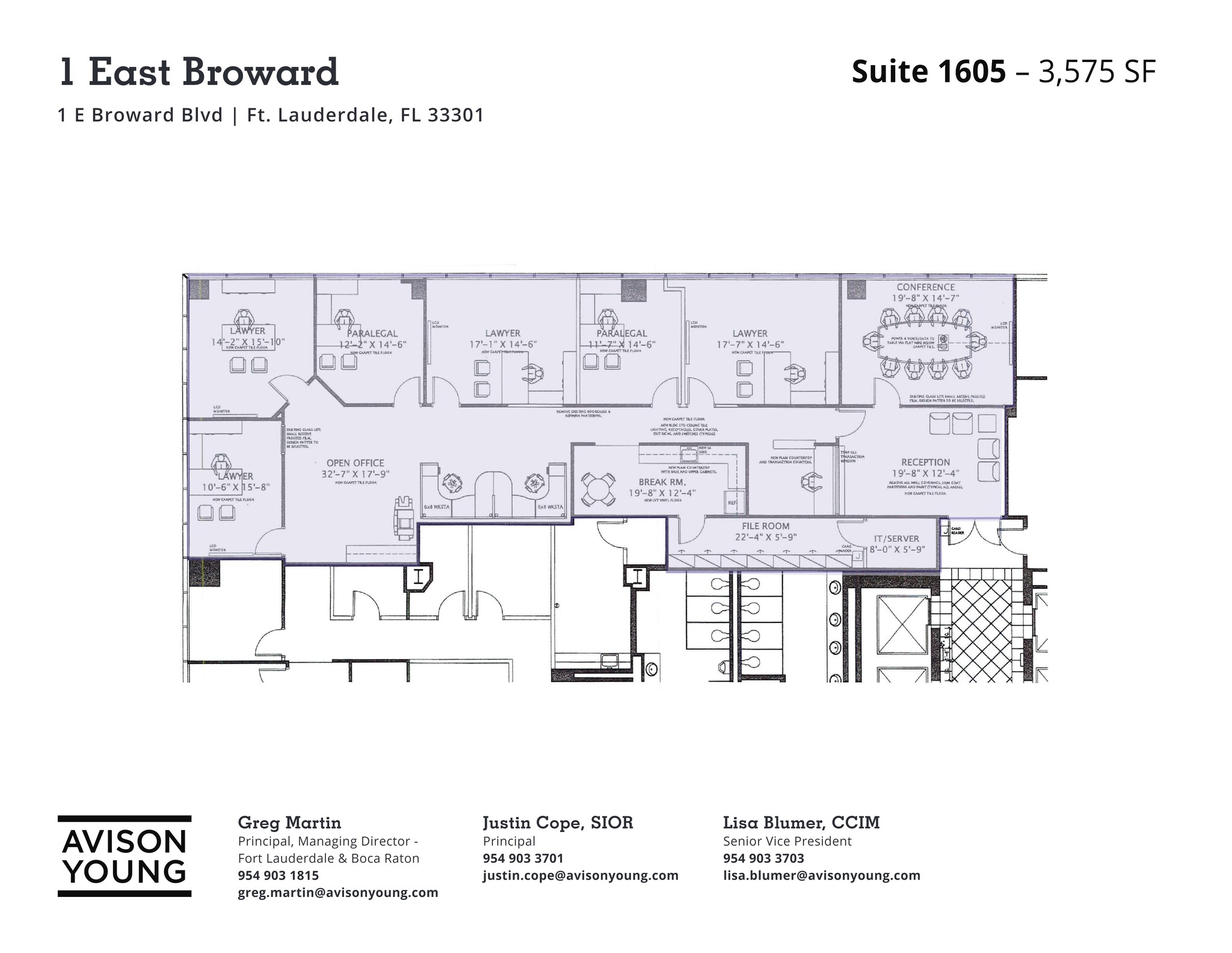 1 E Broward Blvd, Fort Lauderdale, FL en alquiler Plano del sitio- Imagen 1 de 1