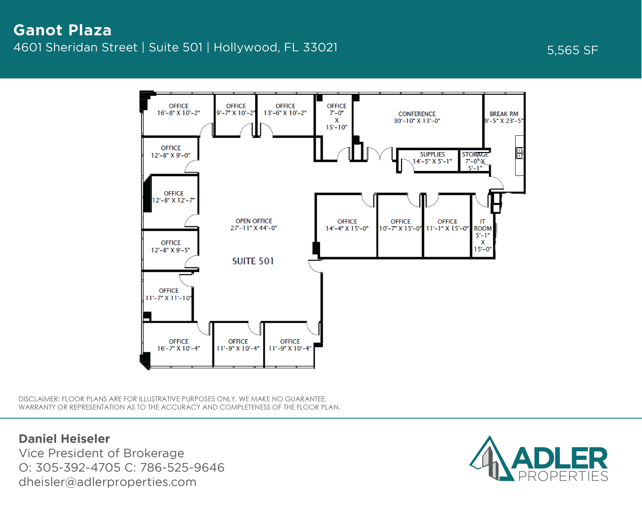 4601 Sheridan St, Hollywood, FL en alquiler Plano de la planta- Imagen 1 de 1