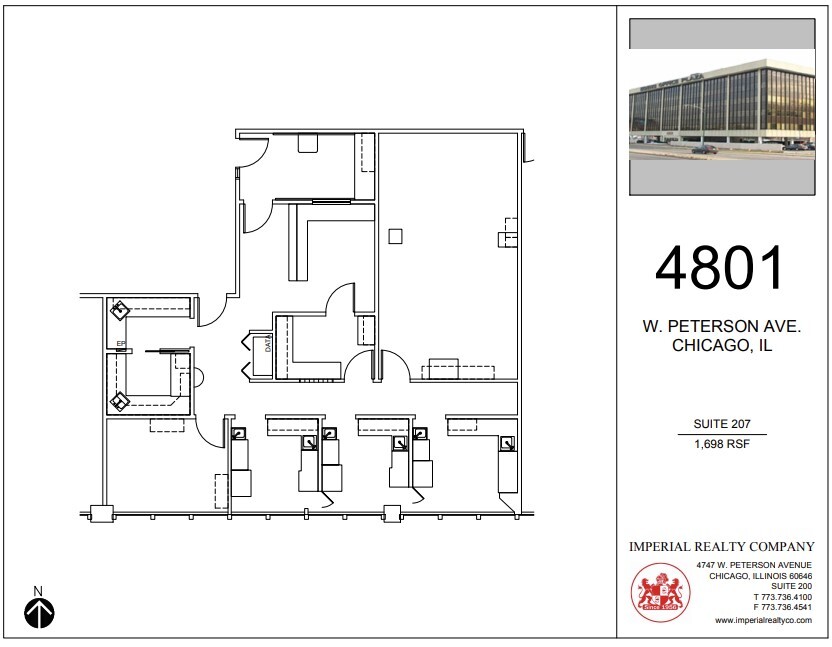 4801 W Peterson Ave, Chicago, IL en alquiler Plano de la planta- Imagen 1 de 5