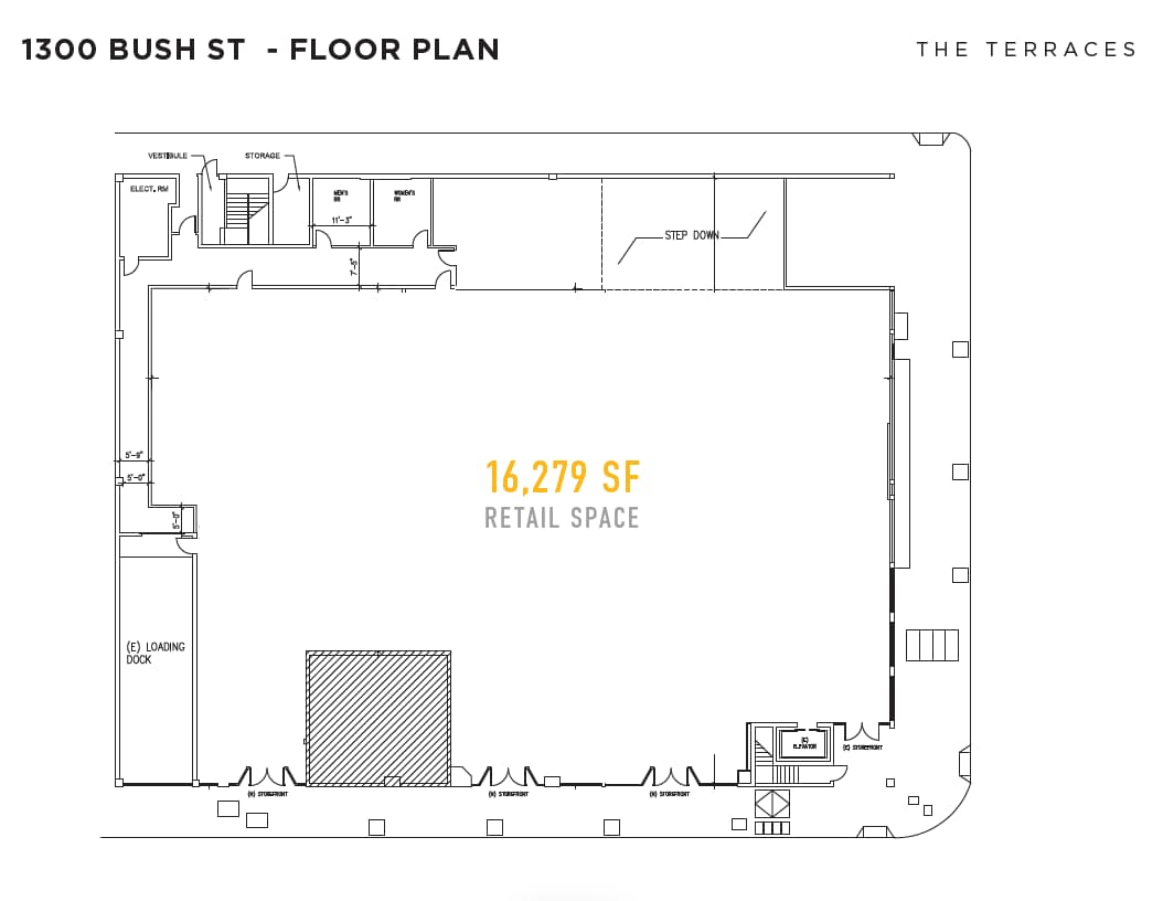 1300 Bush St, San Francisco, CA en alquiler Plano de la planta- Imagen 1 de 1