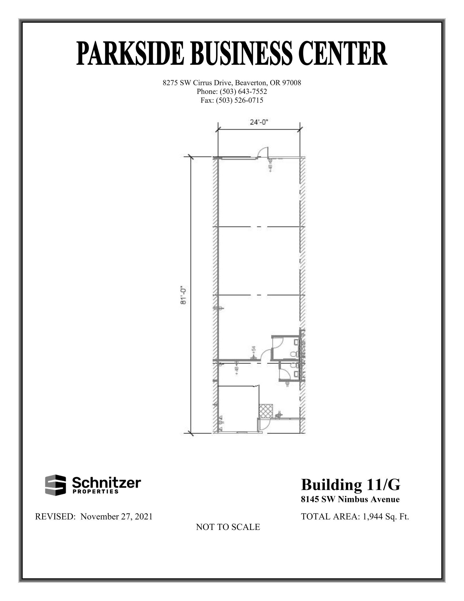 8362-8380 SW Nimbus Ave, Beaverton, OR en alquiler Plano del sitio- Imagen 1 de 1