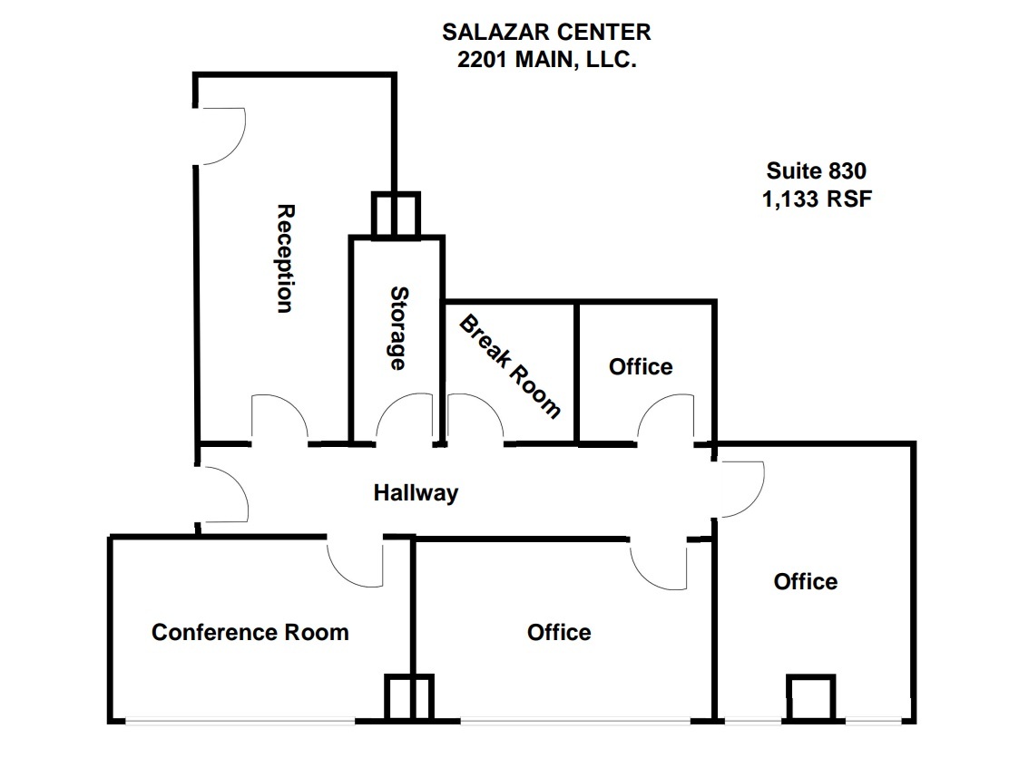 2201 Main St, Dallas, TX en alquiler Plano de la planta- Imagen 1 de 1