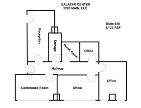 2201 Main St, Dallas, TX en alquiler Plano de la planta- Imagen 1 de 1