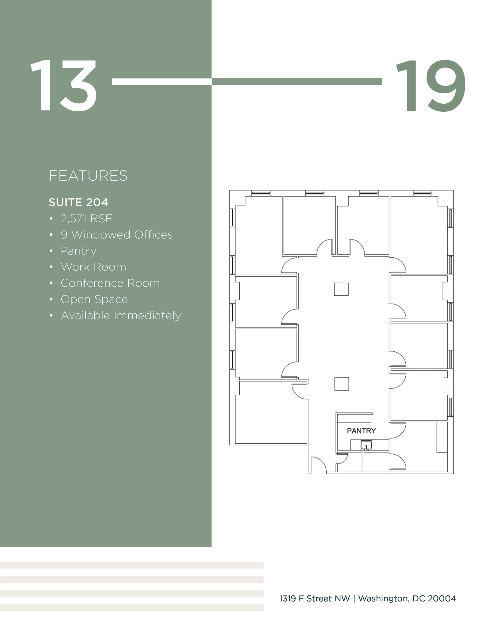 1319 F St NW, Washington, DC en alquiler Plano de la planta- Imagen 1 de 1