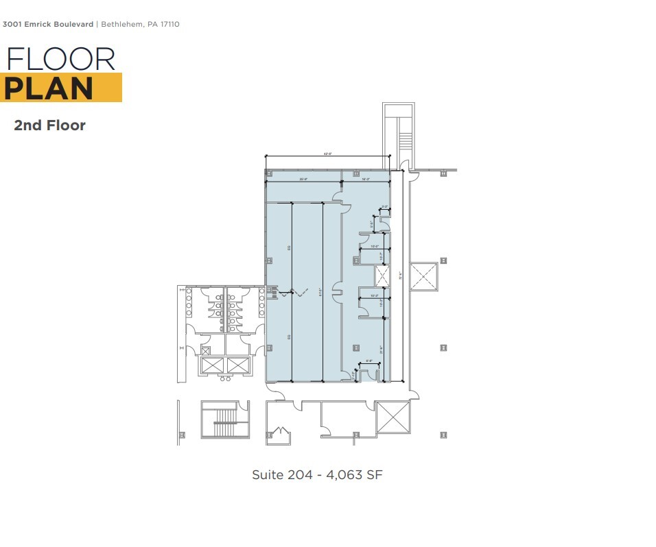 3001 Emrick Blvd, Bethlehem, PA en alquiler Plano de la planta- Imagen 1 de 1