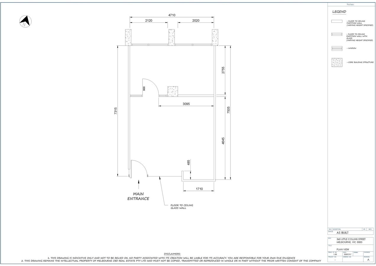 365 Little Collins St, Melbourne, VIC 3000 - Unidad 602 -  - Plano de la planta - Image 1 of 4