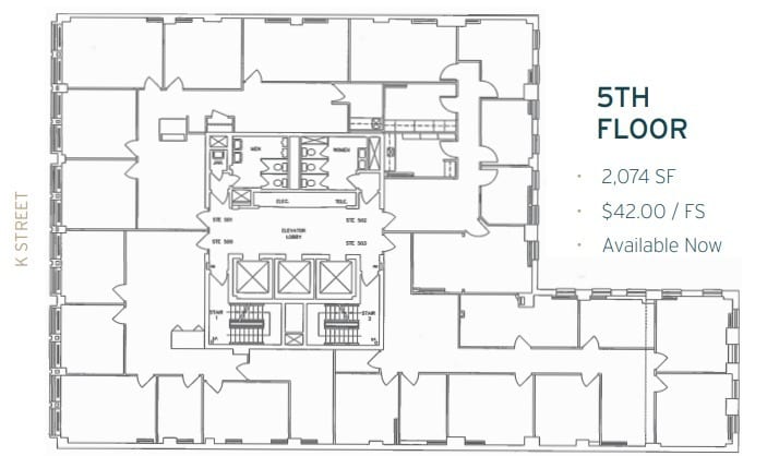1629 K St NW, Washington, DC en alquiler Plano de la planta- Imagen 1 de 1