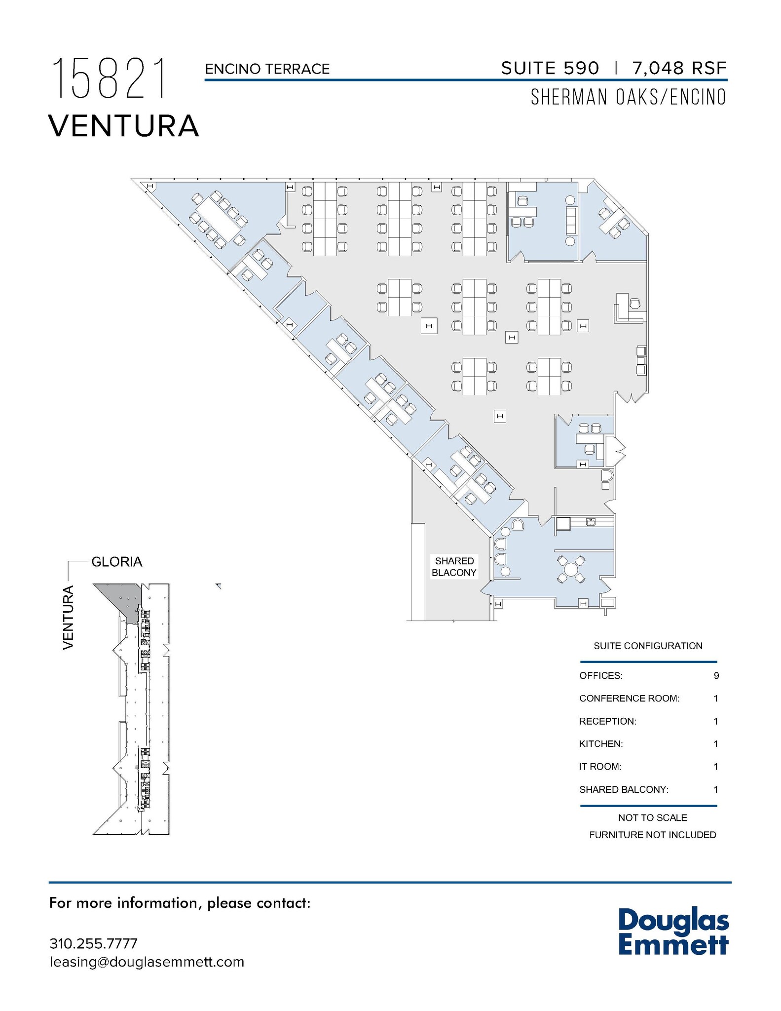 15821 Ventura Blvd, Encino, CA en alquiler Plano de la planta- Imagen 1 de 1