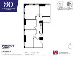 30 N Michigan Ave, Chicago, IL en alquiler Plano de la planta- Imagen 1 de 7