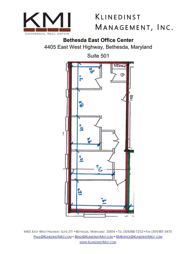 4405 East West Hwy, Bethesda, MD en alquiler Plano de la planta- Imagen 1 de 1