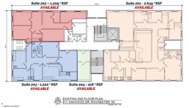 811 Oakwood Dr, Rochester, MI en alquiler Plano de la planta- Imagen 2 de 2