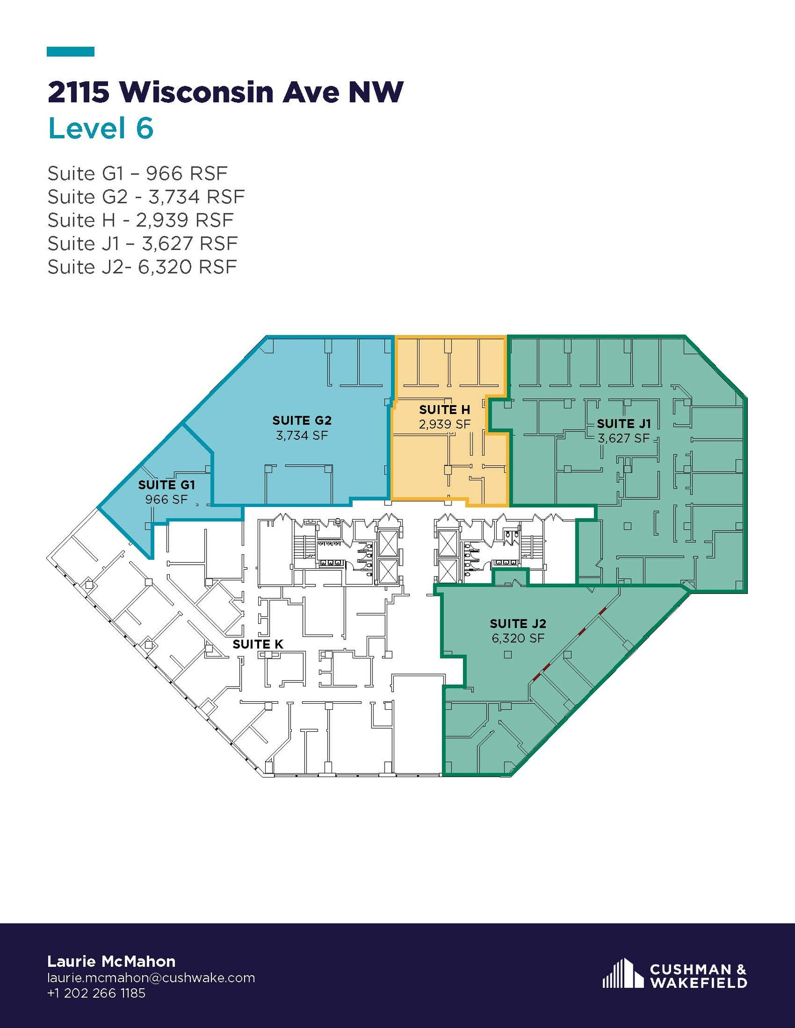 2115 Wisconsin Ave NW, Washington, DC en alquiler Plano de la planta- Imagen 1 de 1