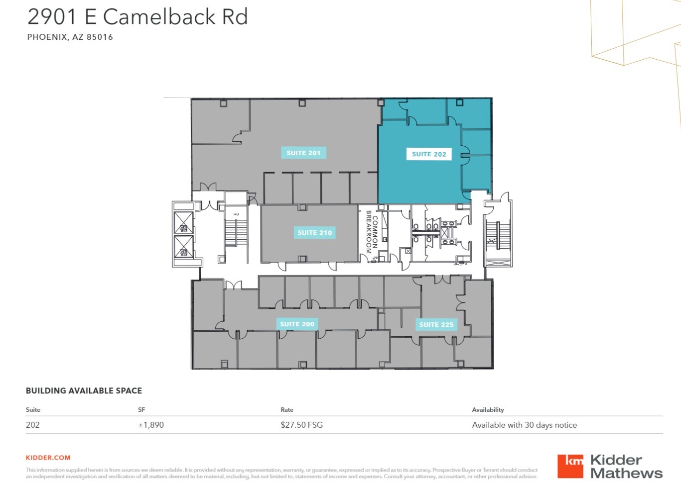 2901 E Camelback Rd, Phoenix, AZ en alquiler Plano de la planta- Imagen 1 de 1