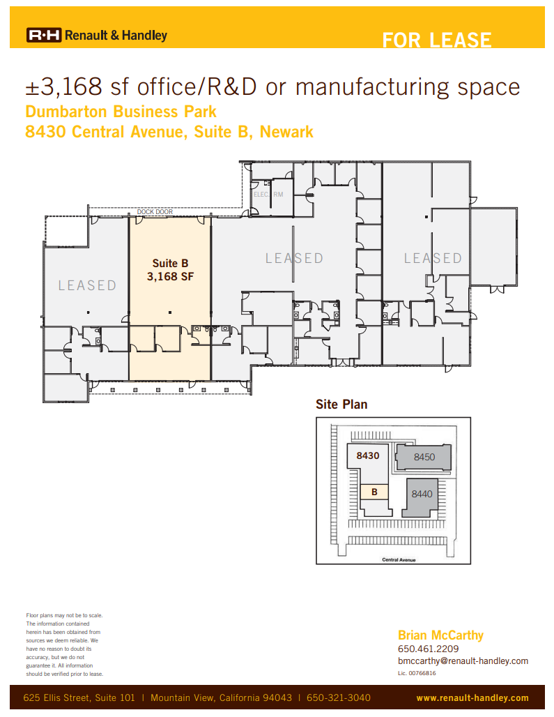 8430 Central Ave, Newark, CA en alquiler Plano de la planta- Imagen 1 de 1