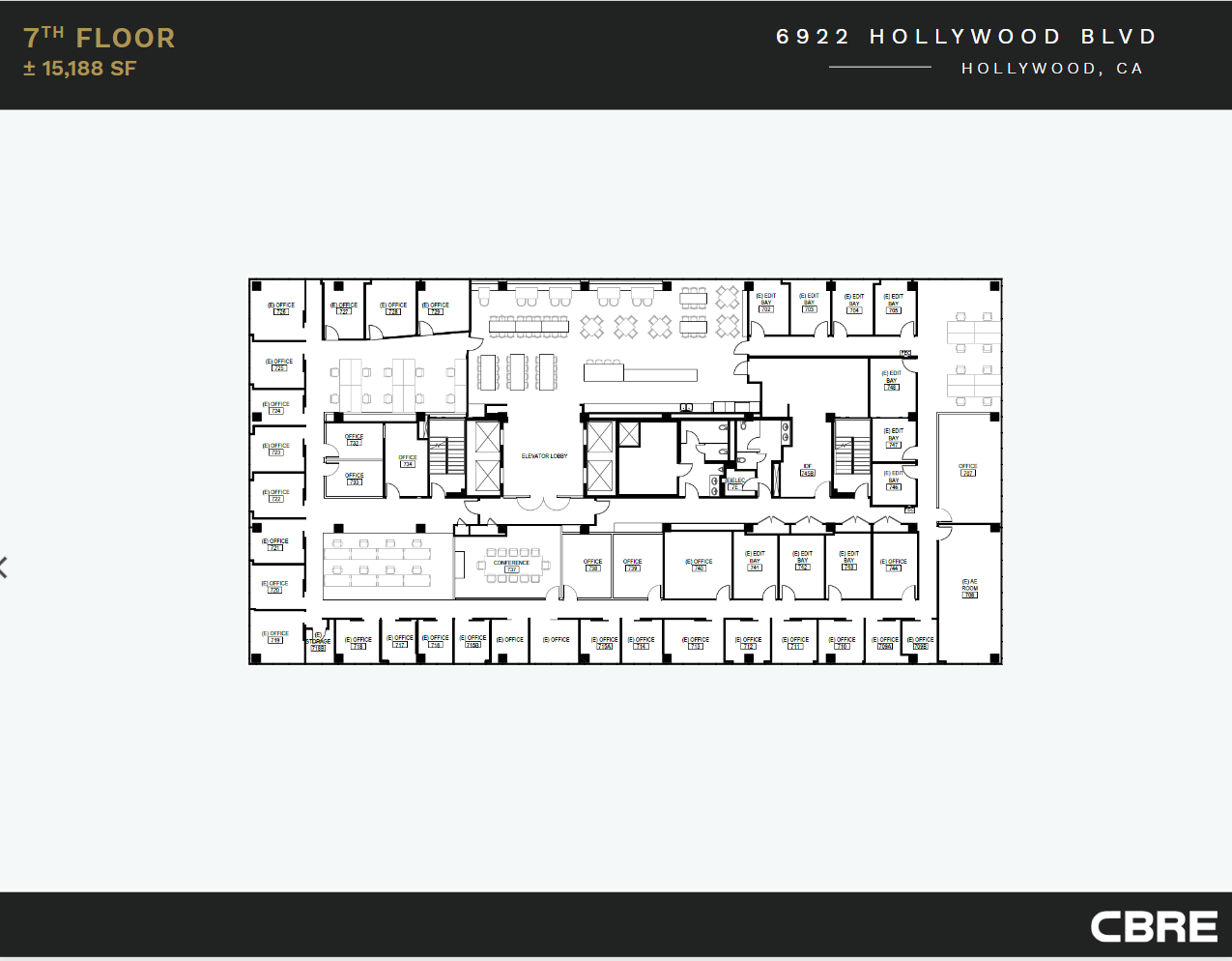 6922 Hollywood Blvd, Los Angeles, CA en alquiler Plano de la planta- Imagen 1 de 1