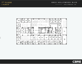 6922 Hollywood Blvd, Los Angeles, CA en alquiler Plano de la planta- Imagen 1 de 1