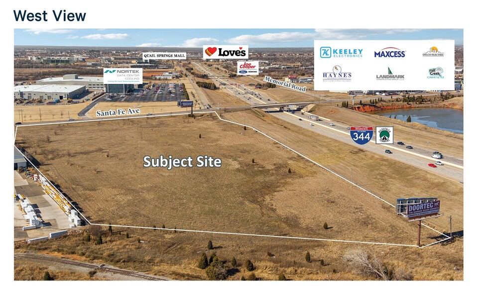 SE/C of Kilpatrick Turnpike (I-344) & Santa Fe Ave, Oklahoma City, OK en venta - Vista aérea - Imagen 2 de 4