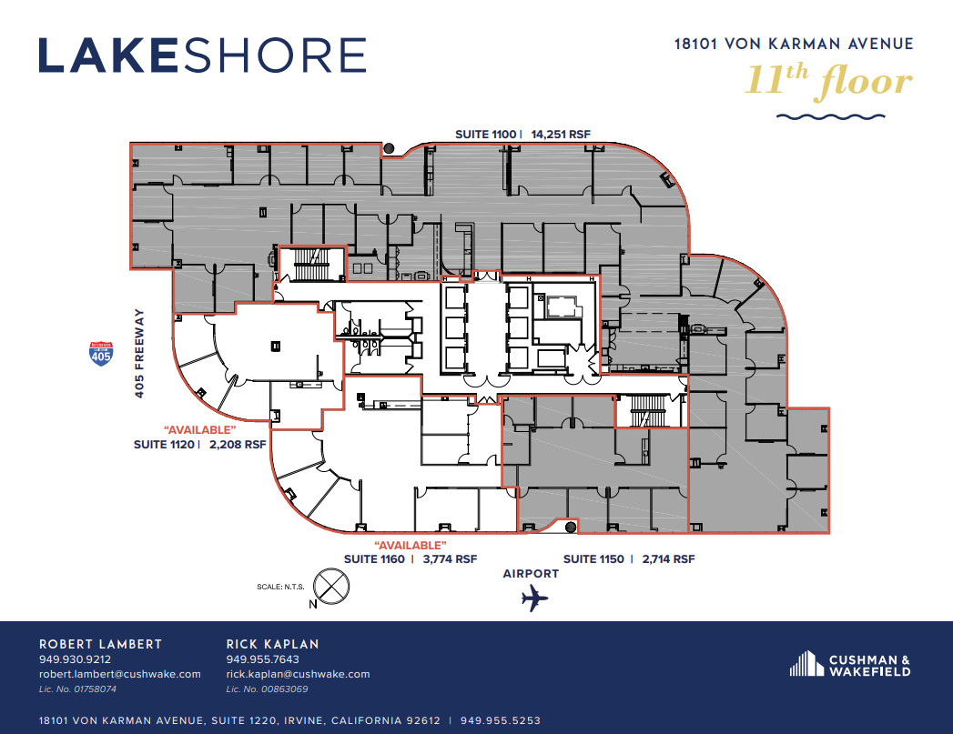 18101 Von Karman Ave, Irvine, CA en alquiler Plano de la planta- Imagen 1 de 4