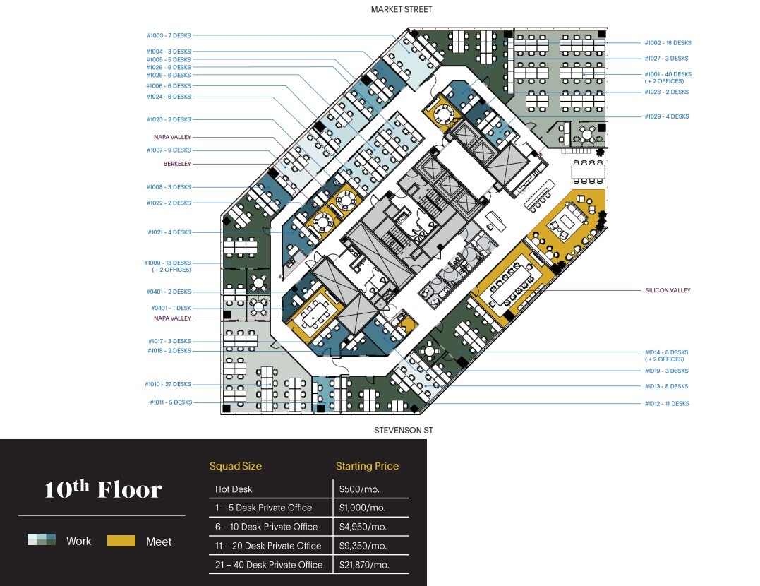 595 Market St, San Francisco, CA en alquiler Plano de la planta- Imagen 1 de 2