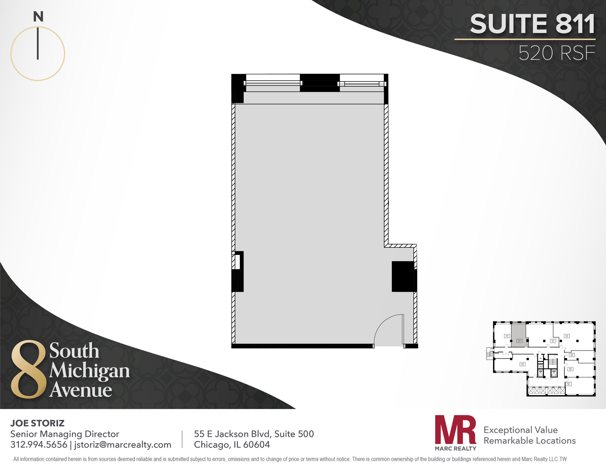 8 S Michigan Ave, Chicago, IL en alquiler Plano de la planta- Imagen 1 de 3